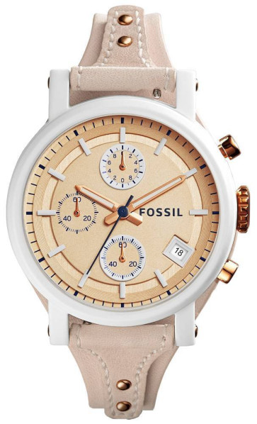 Correa de reloj Fossil ES4005 Cuero Beige 18mm